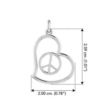 Love Peace Silver Charm TCM397 - Jewelry